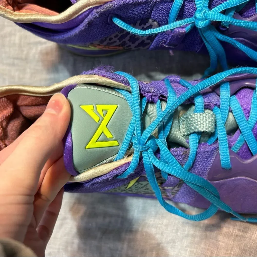 Nike Zoom PG2 Mamba Mentality Purple Venom Athletic Sneakers Size 13 Basketball